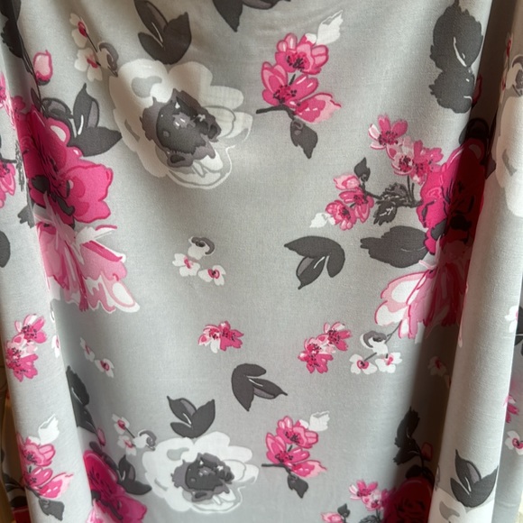 NWT CHARMOUR COOL GRAY FLORAL CHEMISE PJ GOWN 3X - Picture 6 of 7